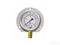 Oil-filled vertical pressure gauge attached to the