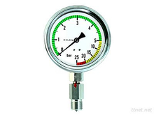 Easy fitting diaphragm pressure gauge